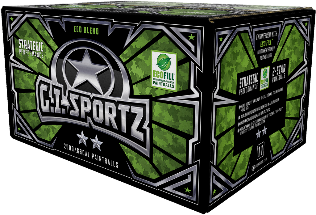GI Sportz 2star cal .68 paintballs (box 2000)