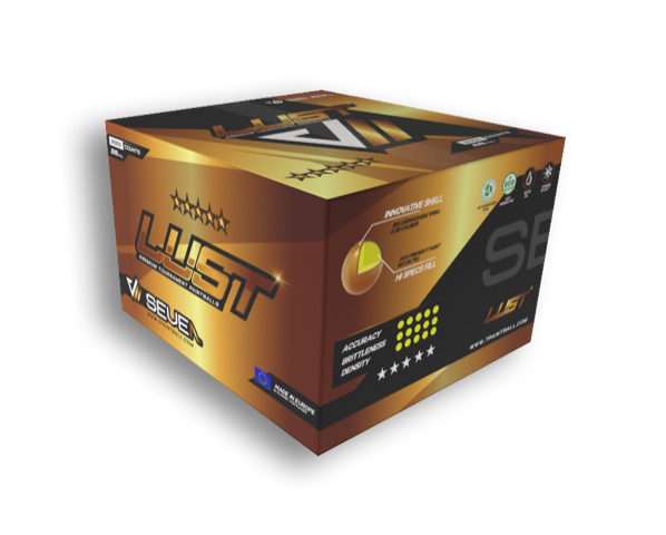 Seven Lust Pro paintballs cal .68 (box 2000)