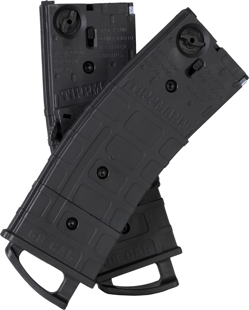 Tippmann TMC .50 Cal Mags w/ Coupler 2 pack Black, Retail Box