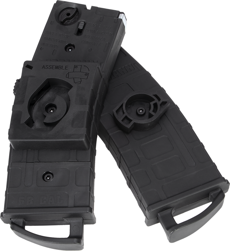 Tippmann TMC .50 Cal Mags w/ Coupler 2 pack Black, Retail Box