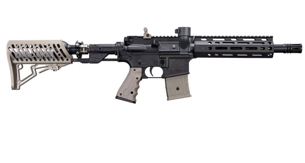 Tippmann TMC ELITE Dark Earth Air Thru Adjustable Stock and Aluminum MLOK Shroud