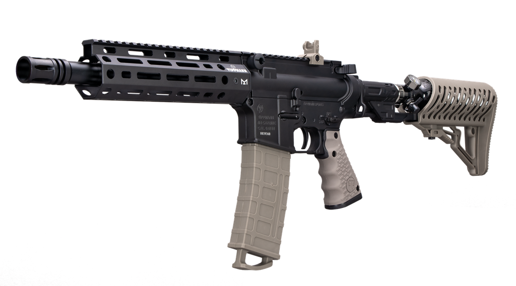 Tippmann TMC ELITE Dark Earth Air Thru Adjustable Stock and Aluminum MLOK Shroud