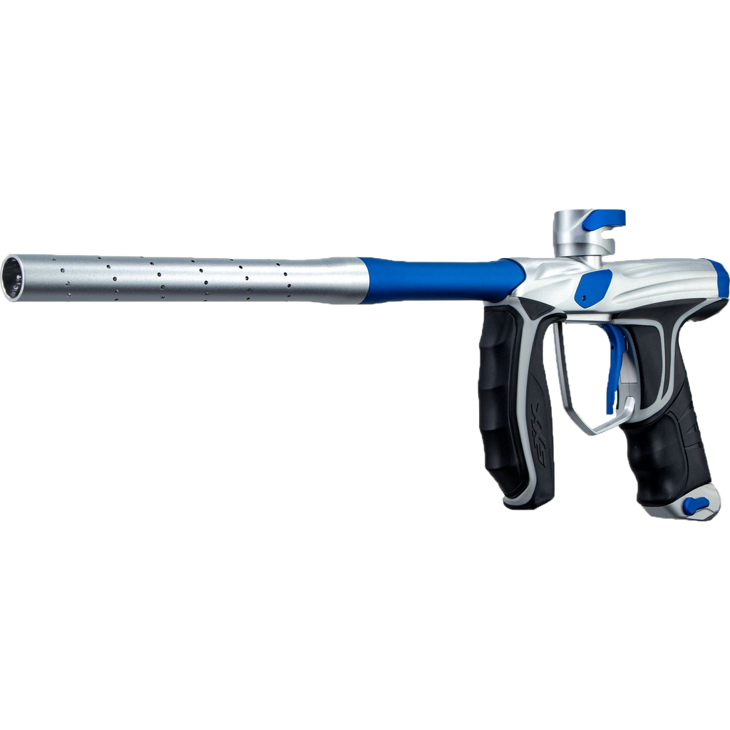Empire SYX Marker Dust Silver / Blue w/ 3 Barrel Backs C4