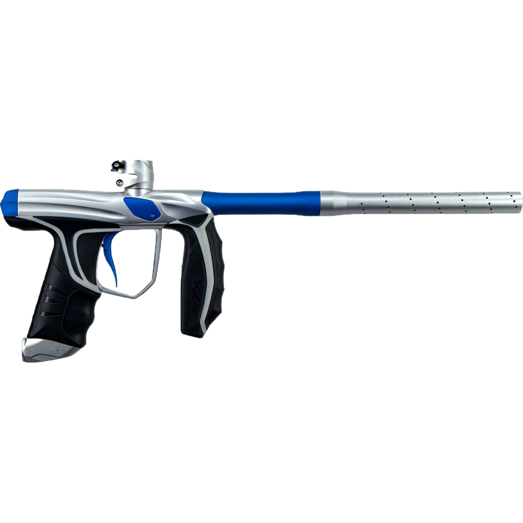 Empire SYX Marker Dust Silver / Blue w/ 3 Barrel Backs C4