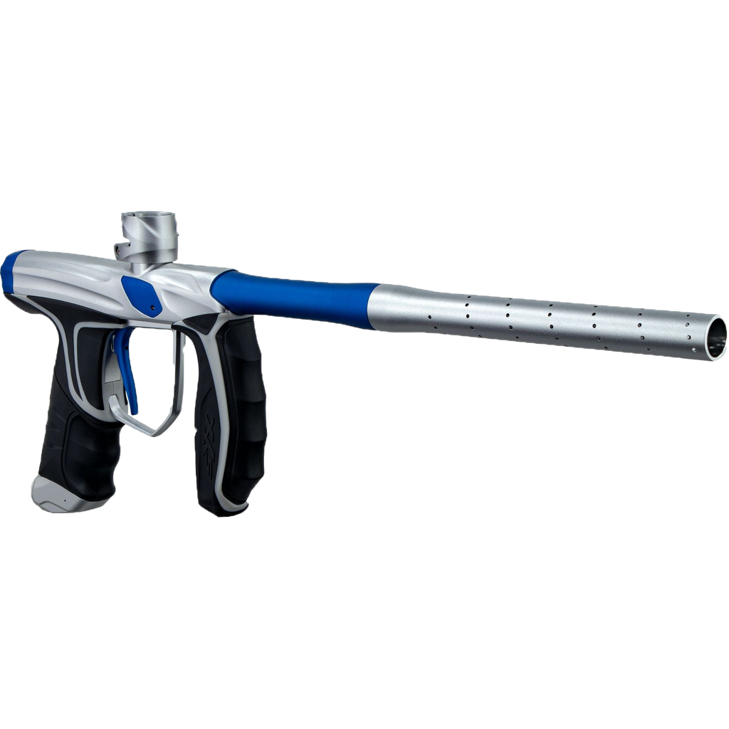 Empire SYX Marker Dust Silver / Blue w/ 3 Barrel Backs C4
