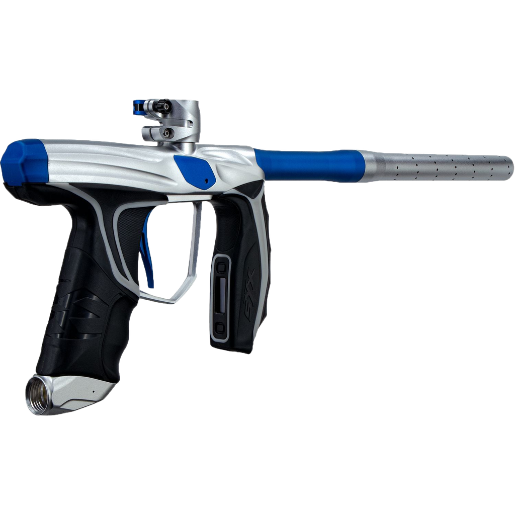 Empire SYX Marker Dust Silver / Blue w/ 3 Barrel Backs C4