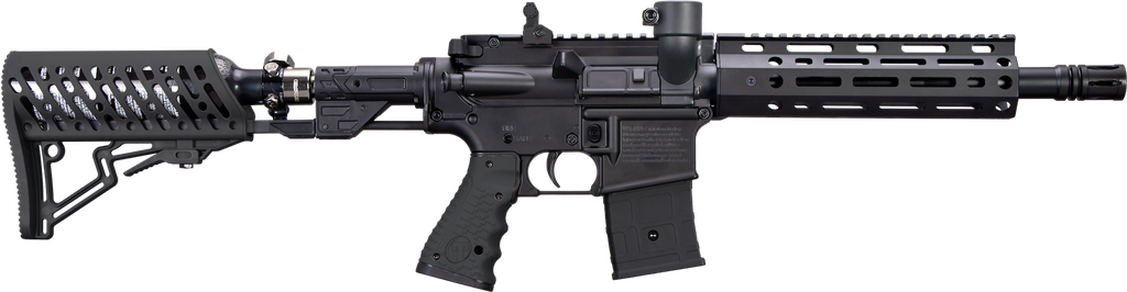 Tippmann TMC ELITE Black Air Thru Adjustable Stock and Ali MLOK Shroud