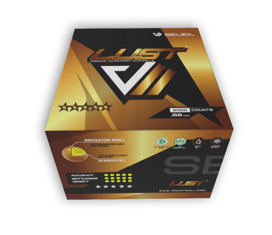 Seven Lust Pro paintballs cal .68 (box 2000)