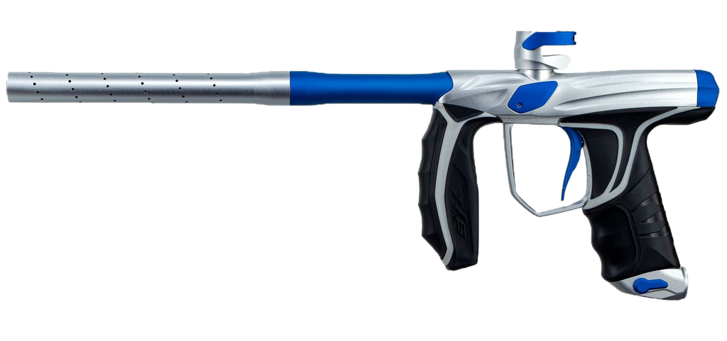 Empire SYX Marker Dust Silver / Blue w/ 3 Barrel Backs C4